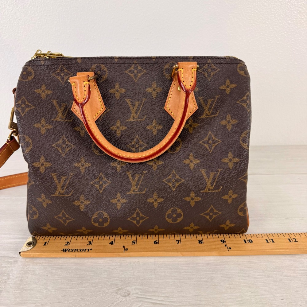 Louis Vuitton Speedy Bandouliere 25 Brown Monogram Shoulder Crossbody Bag - Picture 13 of 16